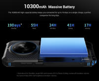 FOSSiBOT F105 Smartphone Resistente, Pantalla HD+ de 6.745 pulgadas, Batería 10300 mAh, 12 GB RAM + 64 GB ROM, Cámara 20 MP + 8 MP, Dual SIM 4G, Chipset Octa-core, Sistema Android 14, Desbloqueado / Reconocimiento Facial / OTG / GPS, IP68/IP69K - Negro - details 11