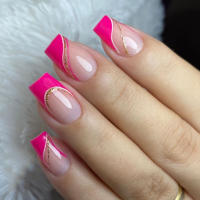 24Pcs Uñas Postizas De Ballet Blancas Con Gradiente Full Cover Art Nails Presión En Uñas Artificiales Acrílicas Removibles Para Fiesta - details 25