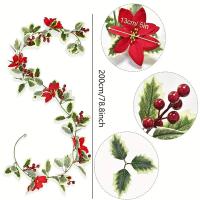 Guirnalda Artificial De Navidad Perfecta Para Ambiente Festivo Ideal Para Aniversarios Bodas Cumpleaños Decoración De Arco De Pared - details 1