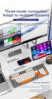 Teclado Mecánico De Juegos Inalámbrico K8 Con Retroiluminación Hot Swappable Bluetooth 2.4G Y Cableado Rojo Lineal Para PS4 PC Win Mac Gamer - details 9