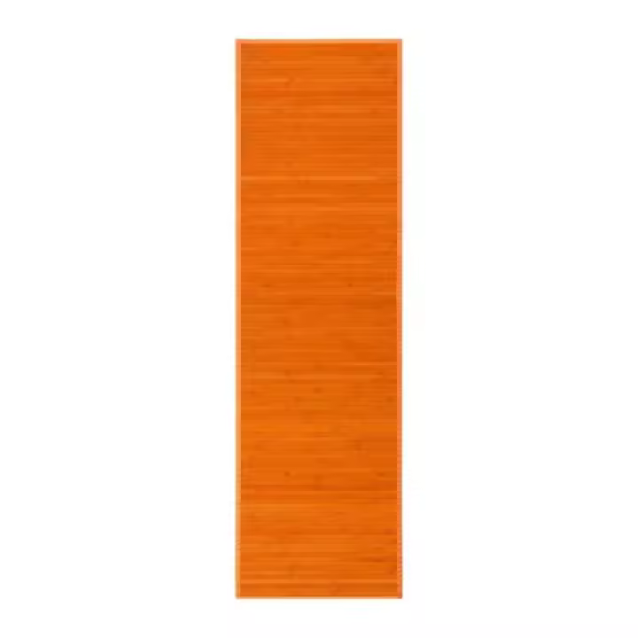 Dcasa Alfombra pasillera de bambú naranja de 60 x 200 cm - 1