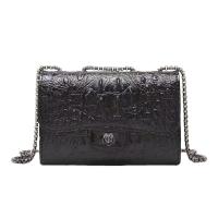 Bolso Cruzado De Moda Para Mujer 2024 Con Cadena Bolso De Hombro Unico Material PU Lining Interior Con Bolsillo Y Cierre De Cremallera Y Hasp - details 0