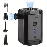 Bomba de Aire Eléctrica Portátil de Doble Propósito - Inalámbrica, Batería Recargable para Colchones Inflables y Aros de Natación - details 0