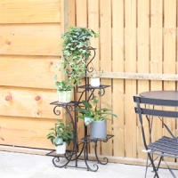 UNHO Estanterias para Plantas de Metal Soporte Plantas Macetas con 5 Niveles 57x25x116cm - details 1