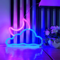 Lámpara LED De Neón De Luna Y Nube Para Decoración De Habitación Infantil Sala De Estar Bodas Fiestas Bar Navidad Casa - details 1