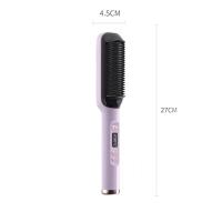🎁【Detalles para Mamá】Soporte Alisador Profesional 220V - Calentamiento Rápido 30 Segundos, Placas Cerámicas Ionizadas, 45W, Antienredos, para Cabello Seco/Húmedo - Alisa y Da Volumen (Morado) - details 1