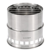 Estufa De Camping Lixada De Acero Inoxidable Para Leña Y Alcohol Estufa De Cocina Al Aire Libre Para Pícnic Y BBQ Viajes - details 3