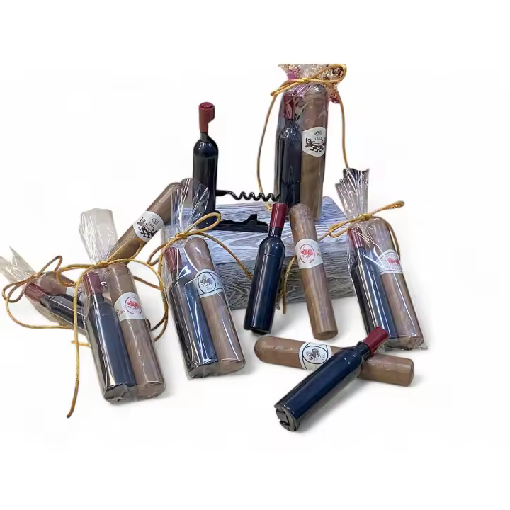 Detalles para Invitados: 10 Sacacorchos en Forma de Botella y Puro de Chocolate en Bolsa de Regalo - Regalos de Boda, Comuniones, Bautizos, Cumpleaños - 1
