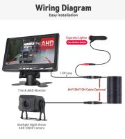 Cámara De Retrovisores AHD Para Camión KTYDKP Monitor De Parkings Con Pantalla De 7 Pulgadas Fácil Instalación 24V Ángulo De Visión 170° - details 11