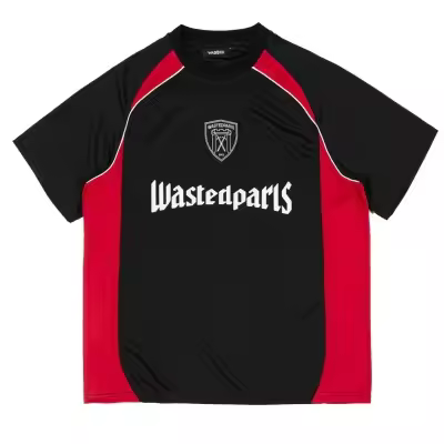 Camiseta Wasted Paris Rain Football Black - Rain Black - Red CAM-FOOT-BLK-RED - 1