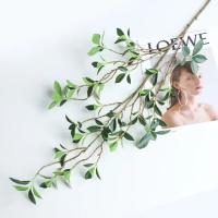 Rama Artificial De Árbol Larga Verde Flores Falsas Para Decoración De Sala De Estar Hogar Bodas Tablas De Comida Decoración De Pared Propuestas Fotografía - details 6