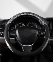 Cubierta De Volante De Cuero Microfibra Con Patrón De Madera Universal Ajuste Para 14.5-15 Pulgadas Durable Antideslizante Diseño De Venas - details 16