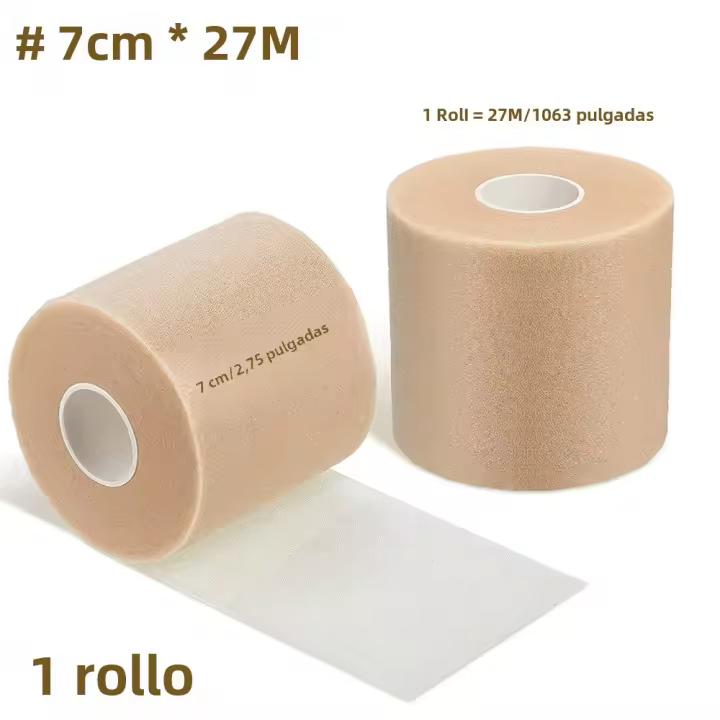 Cinta Elástica De Algodón Para Deportes En Blanco Soporte Muscular Para Rodilla Muñeca Y Tobillo Fácil De Rasgar - 1