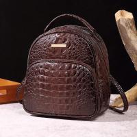 Mochila De Lujo Con Patrón De Cocodrilo Vintage Viaje Clásico Preppy Escuela Mochila De Día Para Mujer Material PU - details 20