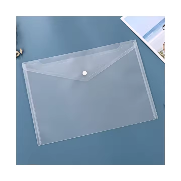 ARTEHOME Sobre  Plastico Transparentes A4 con Boton o Velcro ,Carpetas Plastico Transparentes A4 con Boton o Velcro,24 unidades(1 paquete x 24 unidades) - 1