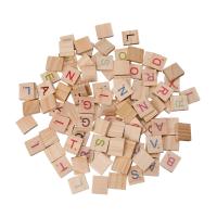 100X Azulejos De Madera Con Letras Y Números Colores Para Manualidades Juguete - details 7