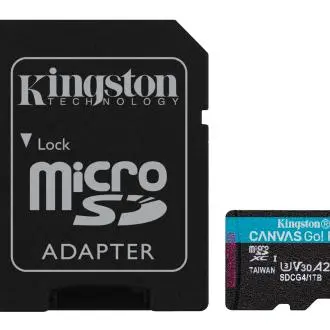 Kingston Technology Tarjeta microSDXC Canvas Go Plus Gen4 de 1 TB, 200 MB/s, A2 U3 V30 y adaptador - 1