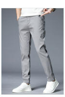 Pantalones Casuales Para Hombre Estilo Clásico Verano Nuevos 4 Colores Mallas Delgadas Moda Negocios Ajustados Color Sólido Algodón Talla 38 - details 6