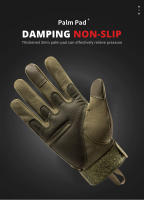 Guantes Motociclista Completo Dedos Antideslizante Militar Guantes Deportivos Al Aire Libre Protector Unisex Talla M L XL Colores Negro Verde Marrón - details 3