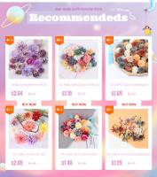 10Pcs Flores Artificiales 5CM Para Decoración De Hogar Fiesta Boda Jardín Accesorios Para Coronelas Y Manualidades - details 27