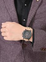 Reloj De Pulsera Deportivo De Lujo Para Hombres Cuero Militar Militar Reloj De Cuarzo Reloj De Mano Con Marcadores Arábigos Resistente Al Choque - details 5