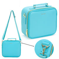 Bolso De Maquillaje Para Mujer En Cuero PU Gran Capacidad Resistente Al Agua Con Espejo Multifuncional Estilo Lady - details 18