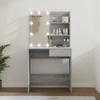 vidaXL Tocador con LED color 74,5x40x141 cm en color Roble Sonoma/Marrón roble/Roble ahumado y más - details 9