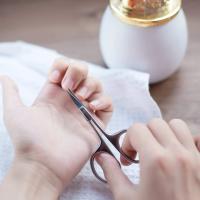 Tijeras De Manicura Profesional De Acero Inoxidable Para Corte De Cutícula Y Apariencia Estética Uso En Ojos Pestañas Nariz Cabello Facial Pelo De Cejas Y Pelo De Boca - details 5