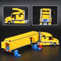 Truck Modelo Amarillo De La Serie Ciudad Bloques De Construcción Para Niños Juguetes Técnicos Rompecabezas Regalos Educativos - details 0