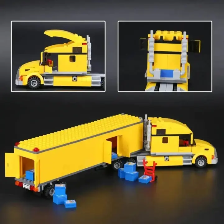 Truck Modelo Amarillo De La Serie Ciudad Bloques De Construcción Para Niños Juguetes Técnicos Rompecabezas Regalos Educativos - 1