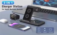 Cargador Inalámbrico 3 en 1 Plegable Compatible con IPhone 14 13 12 11 Pro-Max/plus/XR XS X Rápida Wireless Charger Inalámbrica Compatible con Apple Watch Y Air pods solución para no tener 4 cargadores individuales - details 0