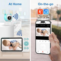 Monitor De Bebé Inteligente Tuya WiFi Con Detección De Llorido Audio Y Video Cámara PTZ Infrarrojo Pantalla De 5 Pulgadas 1080P Visión Remota Por App Móvil - details 0