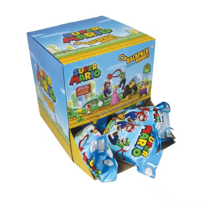 FIGURAS CON COLGANTE BACKPACK BUDIES PALADONE SUPER MARIO - 1