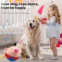 Juguete Interactivo Pequeño Para Perros Peluche De Cerdo Dibujos Animados Lavable Con Sonido Y Movimiento Electrónico Bola Saltante - details 1