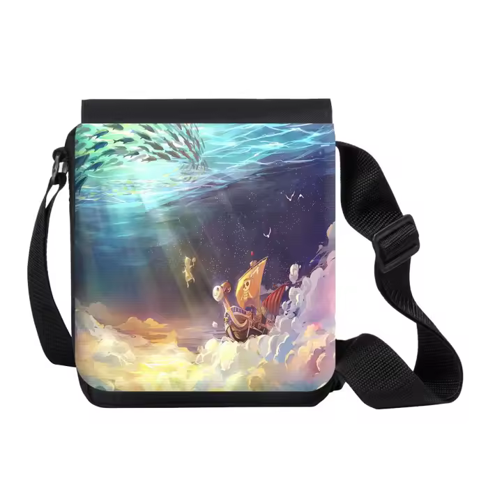 MERCHANDMANIA BANDOLERA PEQUEÑA thousand sunny barco pirata mar one piece luffy bolso bandoleer - 1