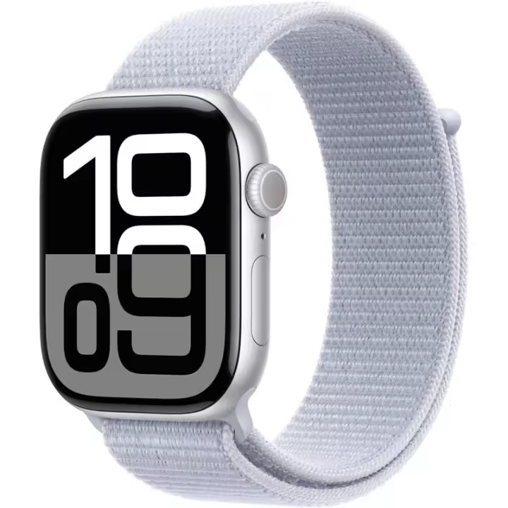 Apple Watch Series 10 Teléfono GPS 46 mm Aluminio Plata Deporte con Nube Azul - Primero - 1