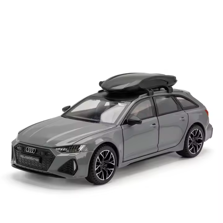 Modelo De Coche De Escala 1/24 RS6 En Aleación Juguetes Para Niños Con 6 Puertas Abiertas Función De Retroceso Regalo Para Niños De Edad Superior a 14 Años - 1