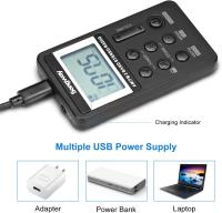 Estéreo con Radio de Bolsillo Am/FM con Auricular Pantalla LCD USB Recargable Excelente recepción DSP para Gimnasio, al Aire Libre, Biblioteca, Museo (Black) - details 0