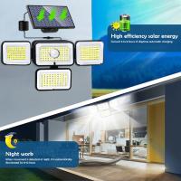 Luces Solares Exteriores Con Sensor De Movimiento 4 Cabezas Luz De Pared Remota Impermeable Para Iluminación De Callejeras Patio Jardín Garage - details 14
