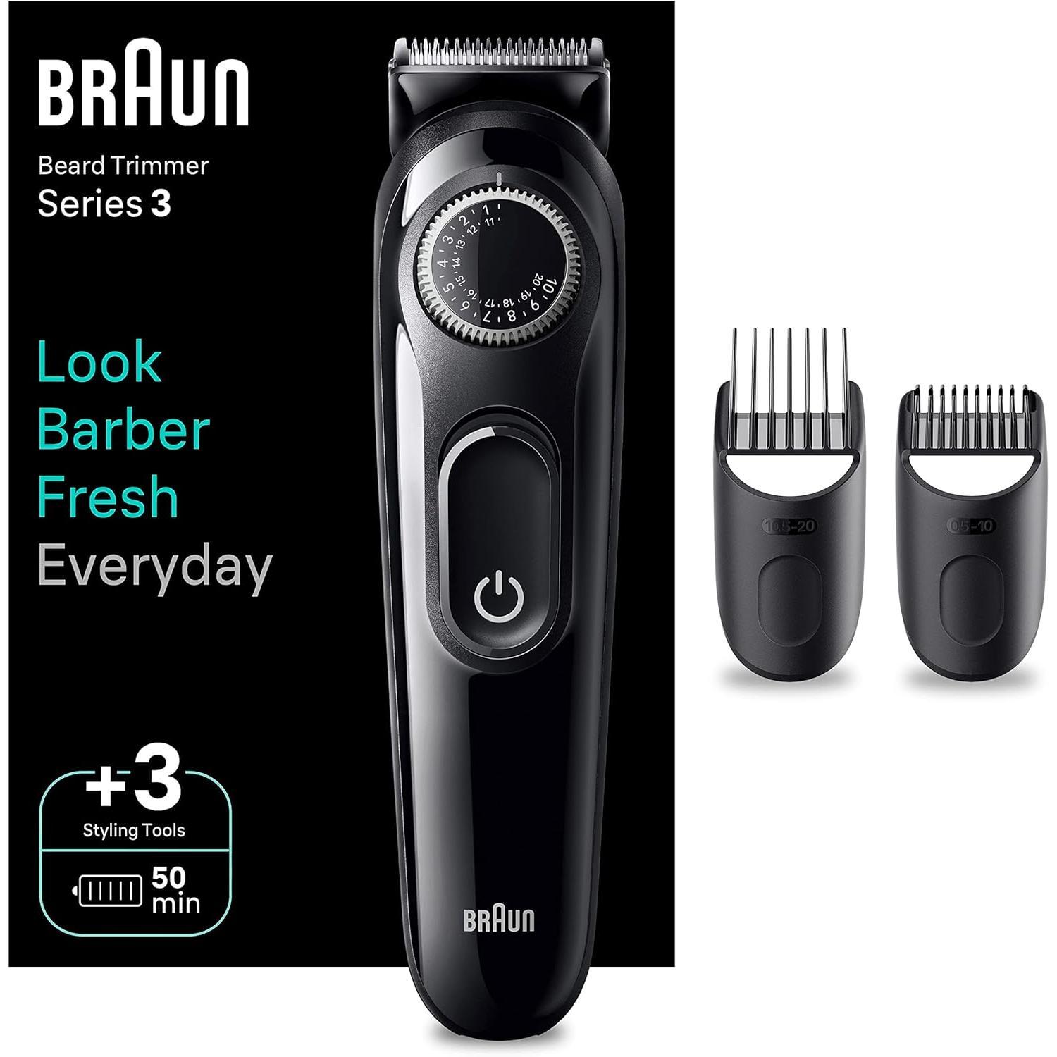 Braun Series 3, Recortadora De Barba Para Hombre. Producto Europeo con Garantía Oficial.