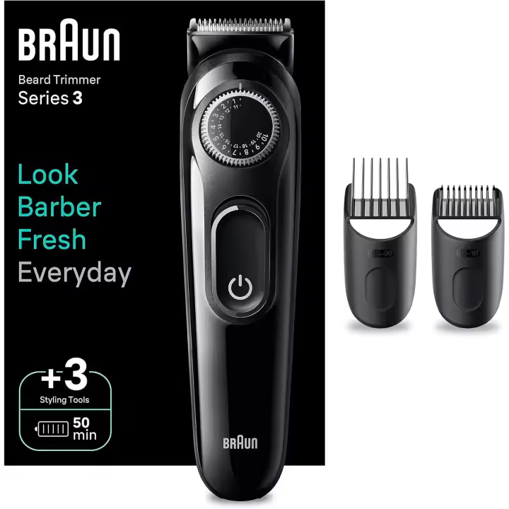 Braun Series 3, Recortadora De Barba Para Hombre- Disponible modelos BT3340, BT3520, BT3560, BT3411. Producto Europeo con Garantía Oficial. - 1