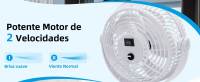 Ventilador de Mesa Portátil,  6 Pulgadas, 5 Aspas, 2 Velocidades, Sin Batería, Blanco - details 1