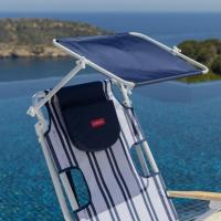 Flamingueo Tumbona Plegable Agujero Acolchado Cabeza y Brazos Reclinable 5 Posiciones Parasol Ajustable UPF 50+ Asas Mochila Fácil Transporte Reposapiés y Reposabrazos 50 x 69 x 105 cm - details 5