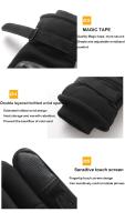 Guantes De Motocicleta Para Hombre Impermeables Y Transpirables Toque De Pantalla Moto Motocross Negro Material Poliéster Y Nylon - details 5