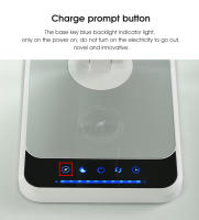 Lámpara De Escritorio LED LAOPAO Con 72 Lámparas Bajo La Cubierta 3 Colores Carga Inalámbrica Toque Protección Ocular Con Timer - details 6