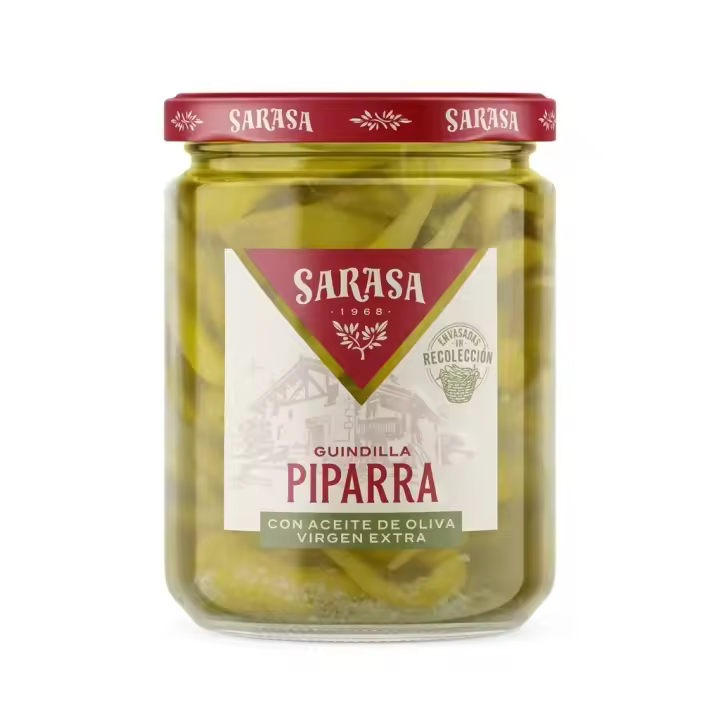 Guindilla Piparra Sarasa Gourmet en Aceite de Oliva Virgen Extra 400 g - 1