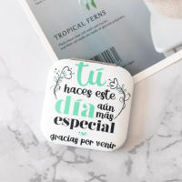 Pack de 6 a 36 unidades de Espejo de bolsillo con frase, 3 modelos, Decorados con frases, Espejos de bolsillo, Detalles para bodas invitados, Detalles dama de honor, Recuerdos de boda, Regalo original, Regalantes.com - details 1