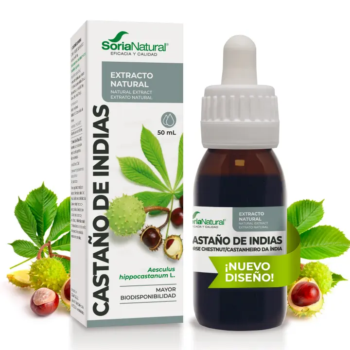 Extracto Castaño de Indias Soria Natural - Apoyo para la Circulación y Piernas Cansadas, Pesadez - Botella con 50ml - 1