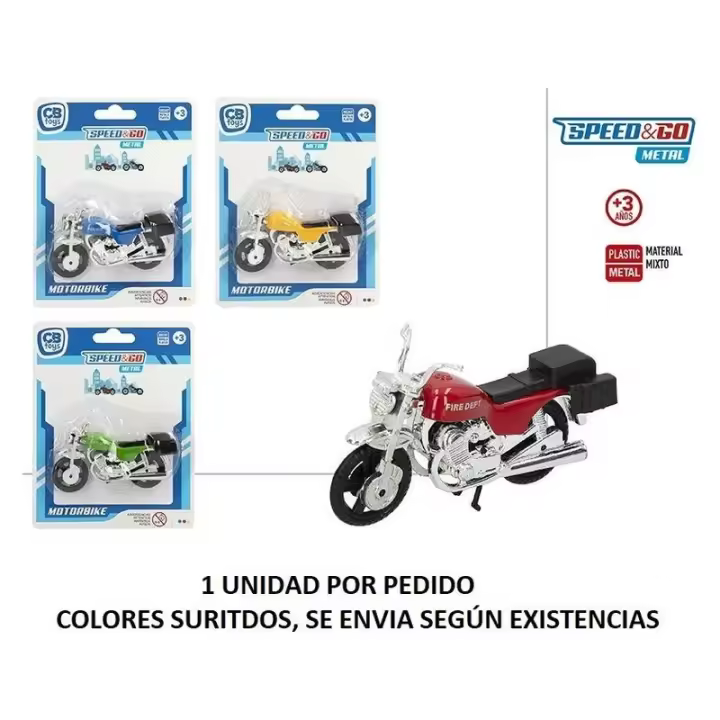 Réplica moto de juguete custom chooper escala 1:24 colores surtidos - 1