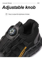 Botas De Seguridad Para Hombre Con Punta De Acero Transpirables Y Ligeras Zapatos De Construcción Con Botón Rotativo Suela De Goma Cómodas Para Todas Las Estaciones - details 11